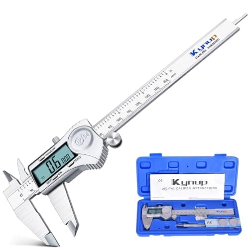 Kynup Digital Caliper 6 Inch Measuring Tool, Professional Stainless Steel Electronic Micrometer with Large LCD Screen, Vernier…