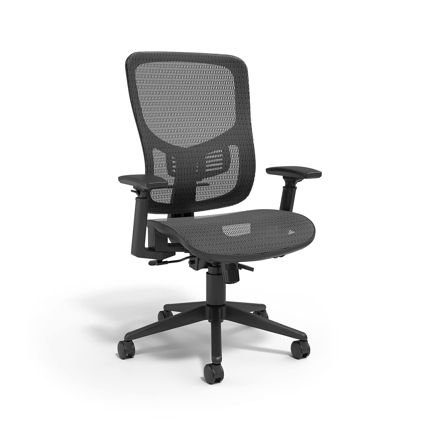 STAPLES Kroy Ergonomic Task Chair, Mesh, Ergonomic, Lumbar Support, Adjustable Height, Black