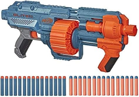 Nerf Elite 2.0 Shockwave RD-15 Dart Blaster, 30 Nerf Elite Darts, 15-Dart Rotating Drum, Kids…