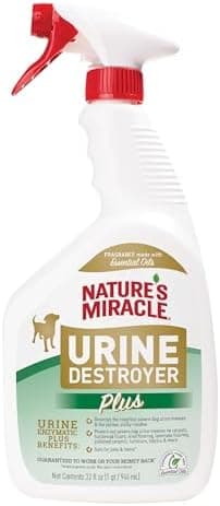 Nature's Miracle Urine Destroyer Plus for Dogs, Enzymatic Formula for Severe Stains, 32 oz