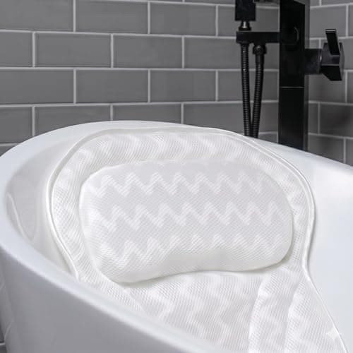 Bath Pillow Bathtub Pillow Back Neck Support Pillow, Spa Cushion for Tub, Relaxing Headrest Bath…