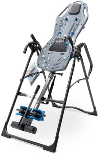 TEETER FitSpine X3 Inversion Table w/ Accessories for Back Pain Relief, Deluxe Easy-Reach Ankle…