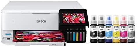 Epson EcoTank Photo ET-8500 Wireless Color All-in-One Supertank Printer with Scanner Copier, Ethernet and 4.3-inch Colorfull…