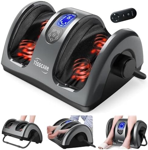 TISSCARE Shiatsu Foot Massager with Heat, FSA Eligible HSA Foot Massager for Plantar Fasciitis, Neuropathy, Circulation and Pain…