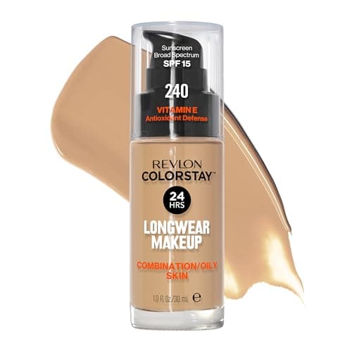 Revlon Liquid Foundation, ColorStay Face Makeup for Combination & Oily Skin, SPF 15, Medium-Full Coverage…