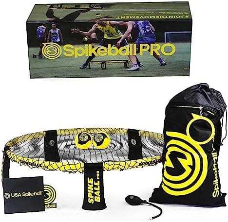 Spikeball Pro Kit (Tournament Edition) - Includes Upgraded Stronger Playing Net, New Balls Designed to Add Spin, Portable Ball…