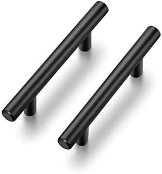 Ravinte 30 Pack | 5 Inch Cabinet Pulls Matte Black Stainless Steel Kitchen Drawer Pulls Cabinet…