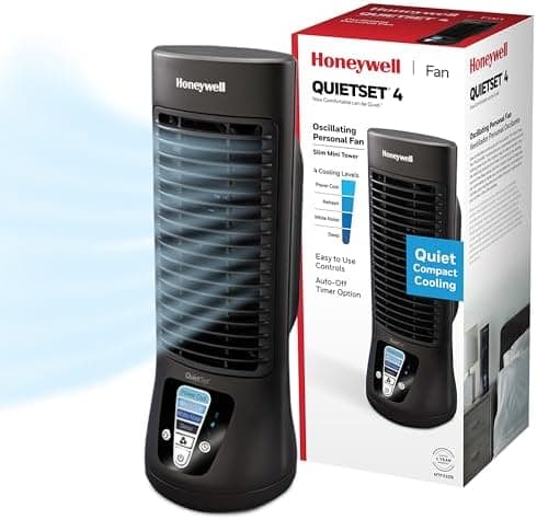 Honeywell QuietSet Personal Table Fan, Oscillating Personal Desk Fan…