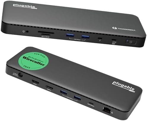 Plugable Thunderbolt 4 Dock with 100W Charging, Thunderbolt Certified, Laptop Docking Station Dual Monitor Single 8K or Dual 4K…