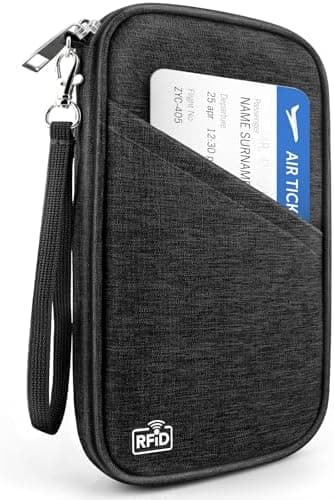 HOHOM Passport Holder Family RFID Travel Document Organizer for Women Waterproof Passport Wallet Men Portable Case for Cards…