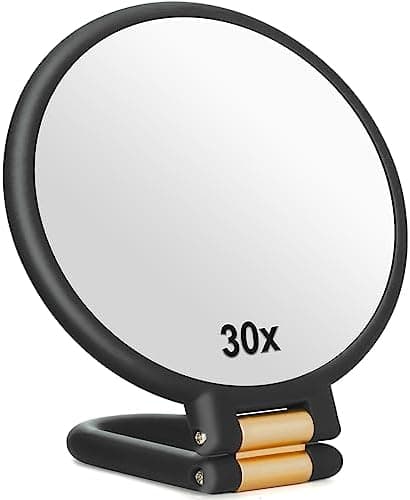 Sifolo 30x Magnifying Mirror, Travel Hand Mirrors with Handle - Double Side Handheld Mirror with 1X 30X Magnification &…