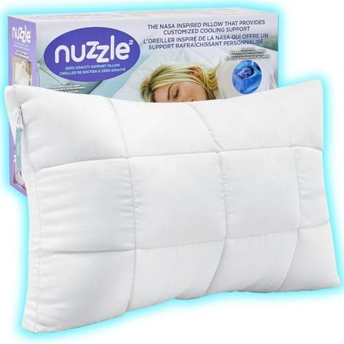 Nuzzle Adjustable Firm Pillow , Luxury Standard Size Bed Pillow Hotel Collection - Best Adjust Height Soft Cooling Pillow for…