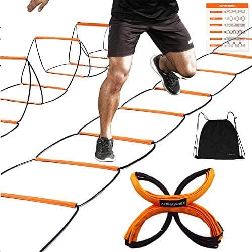 Agility Ladder, Agility Training Equipment, Soccer Speed Ladder, Football Footwork Ladder, Workout Ladder for Kid Adult, Foldable…