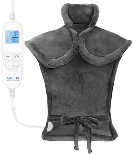 RENPHO Fathers Day Dad Gifts, Electric Heating Pad - 6 Heat Levels for Neck Shoulder and Back, Birthday Gifts for Women Men…