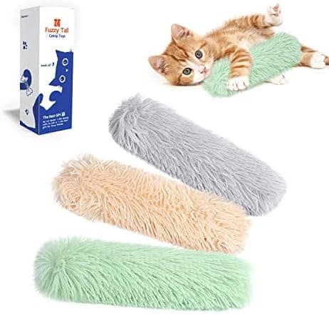 Potaroma Cat Toys Pillows, 3 Pack, Soft and Durable Crinkle Sound with Catnip Inside, Interactive Indoor Kitten Kicker, Promotes…