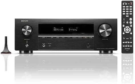 Denon AVR-X1800H 7.2 Channel AV Stereo Receiver - 80W/Channel, Wireless Streaming via Built-in…