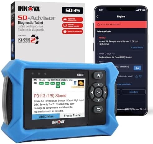 Innova SD35 OBD2 Scanner – ABS, SRS, TPMS & Check Engine Code Reader, Live Data, All System Diagnostics, Compatible with Most…