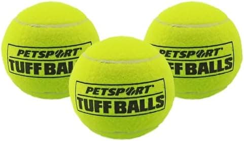 PetSport USA 4" Giant Tuff Balls for Large Dogs [Pet Safe Non-Toxic Industrial Strength Tennis Balls for Exercise, Play Time &…