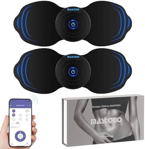 MASTOGO Wireless TENS Unit Back Pain Relief Massager- Muscle Stimulator Machine - Wireless TENS Unit Muscle Stimulator- tens Unit