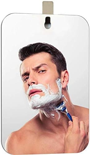 APHUIME Deluxe Large Fogless Shower Mirror, Fogless Shaving Mirror(7.48 in X 11 ​in), Anit-Fog Shaving Mirror with Hook, Fog Free…