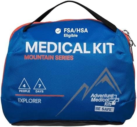 Adventure Medical Kits Mountain Series Medical Kit - Explorer - Emergency Medical First Aid Kit - For 4…