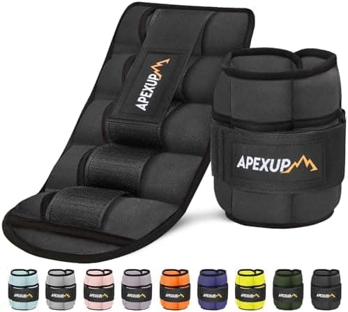 APEXUP Adjustable Ankle Weights for Women and Men, Modularized Leg Weight Straps for Yoga, Walking, Running, Aerobics, Gym…