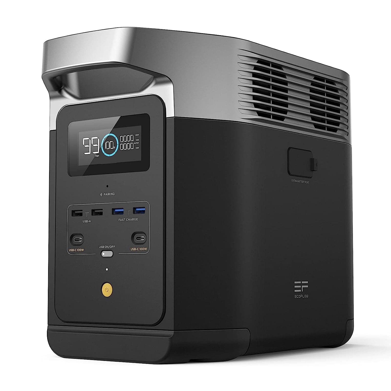 EF ECOFLOW Portable Power Station DELTA 2, 1024Wh LiFePO4 (LFP) Battery, 1800W AC/100W USB-C…