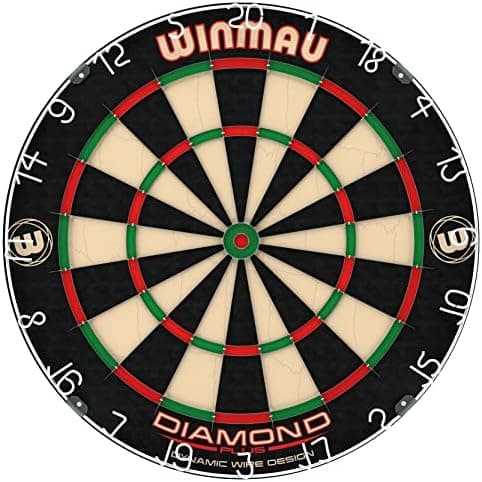 WINMAU Diamond Plus Dartboard - PDC Tournament Dart Board with High-Density Sisal & Reduced Bounce-Out Wiring - Available as…
