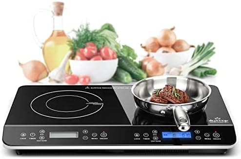 Duxtop LCD Portable Double Induction Cooktop 1800W Digital Electric Countertop Burner Sensor Touch Stove…