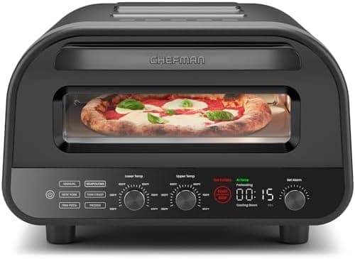 CHEFMAN Indoor Pizza Oven - Makes 12 Inch Pizzas in Minutes, Heats up to 800°F - Countertop Electric Maker with 5 Touchscreen…