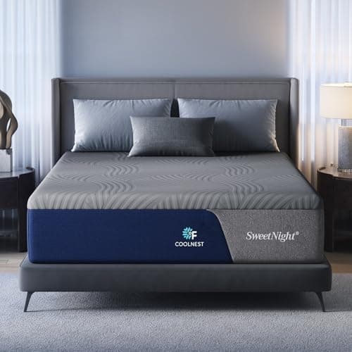 Sweetnight CoolNest 14 Inch King Size Mattress, Cooling King Memory Foam Mattress for Cool Night Sleep, 5-Zone Ergo Support for…
