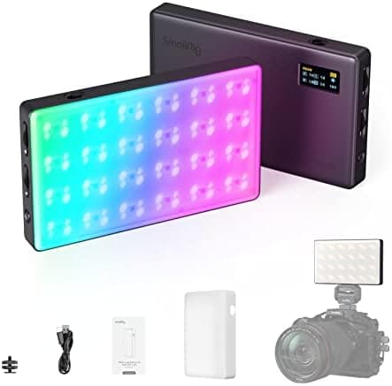 SmallRig RM120 RGB Video Light, 5000mAh 180 Minutes Portable Camera Light 7W Output Power, LED Video Light Panel, 2500-8500K CRI…