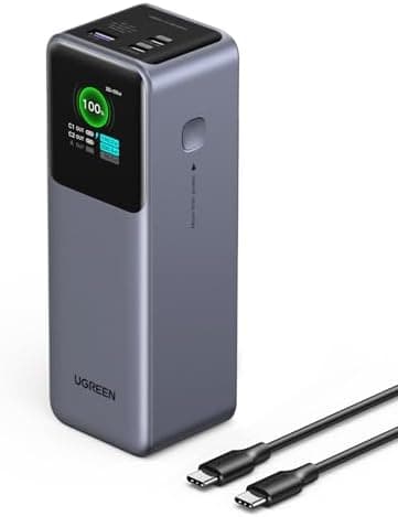 UGREEN Nexode Power Bank 25000mAh 200W Laptop Portable Charger PD 3.1 Fast Charging 90Wh 3-Port Battery Pack with TFT Smart…