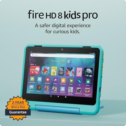 Amazon Fire HD 8 Kids Pro tablet (newest model), ages 6-12. Bright 8" HD screen, includes ad-free content, parental controls…