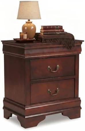 Signature Design by Ashley Alisdair Traditional 2 Drawer Nightstand, 23.75" Tall, Dark Brown