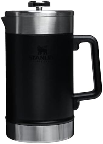 STANLEY Classic Stay-Hot French Press Coffee Maker 48 oz | 5 Minute Brew, 4 Hours Hot | Mesh Filter for Coffee Grounds |…
