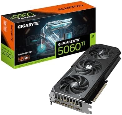 GIGABYTE GeForce RTX 5060 Ti Gaming OC 16G Graphics Card, by NVIDIA,16GB 128-bit GDDR7, PCIe 5.0, WINDFORCE Cooling…