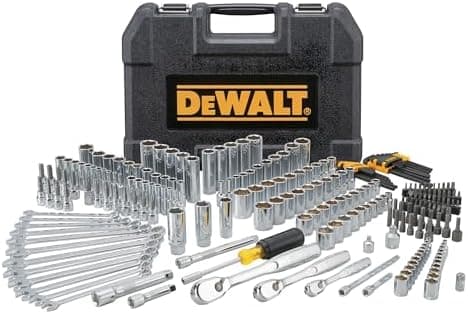 DEWALT Mechanic Tool Set, 247-Piece, 1/4 in., 3/8 in. and 1/2 in. Drive, SAE, Ratchets, Sockets…