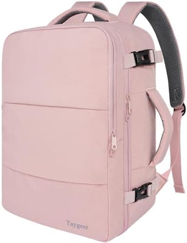 Taygeer Travel Backpack for Women, Carry On Backpack with Water Bottle Pocket & Shoe Pouch, TSA 15.6inch…