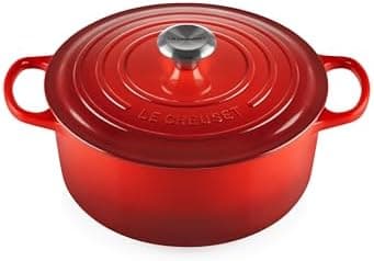 Le Creuset Enameled Cast Iron Signature Round Dutch Oven, 5.5 qt., Cerise