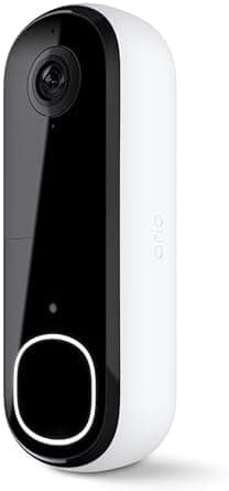 Arlo Video Doorbell 2K (2nd Gen, Latest Release), Wireless or Wired, Package Detection, Person & Vehicle Recognition, 1-Month…