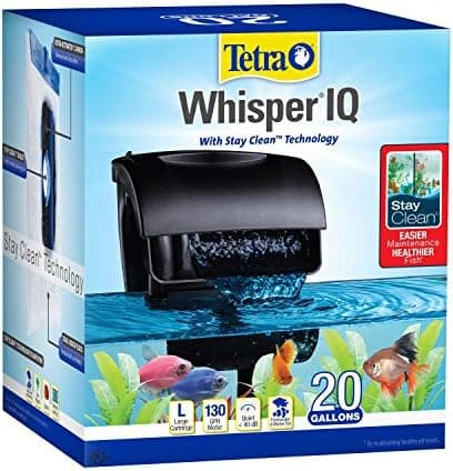 Tetra Whisper IQ Power Filter 20 Gallons, 130 GPH, with Stay Clean…