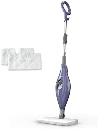 Shark Steam Pocket Mop with 2 Washable Double-sided Pads, Steam Sanitization, Swivel Steering, Lightweight…
