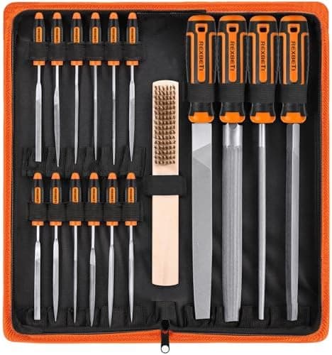 REXBETI 25Pcs Metal File Set, Premium Grade T12 Drop Forged Alloy Steel…