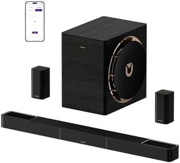 ULTIMEA Skywave X70 7.1.4ch Professional Wireless Surround Sound System for TV w/Dolby Atmos, 980W Sound Bar…
