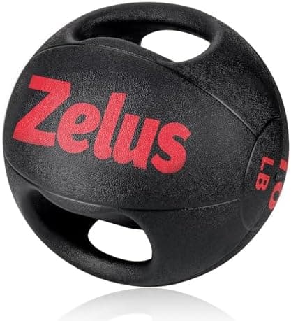 ZELUS Medicine Ball with Dual Grip| 10/20 lbs Exercise Ball |Weight…