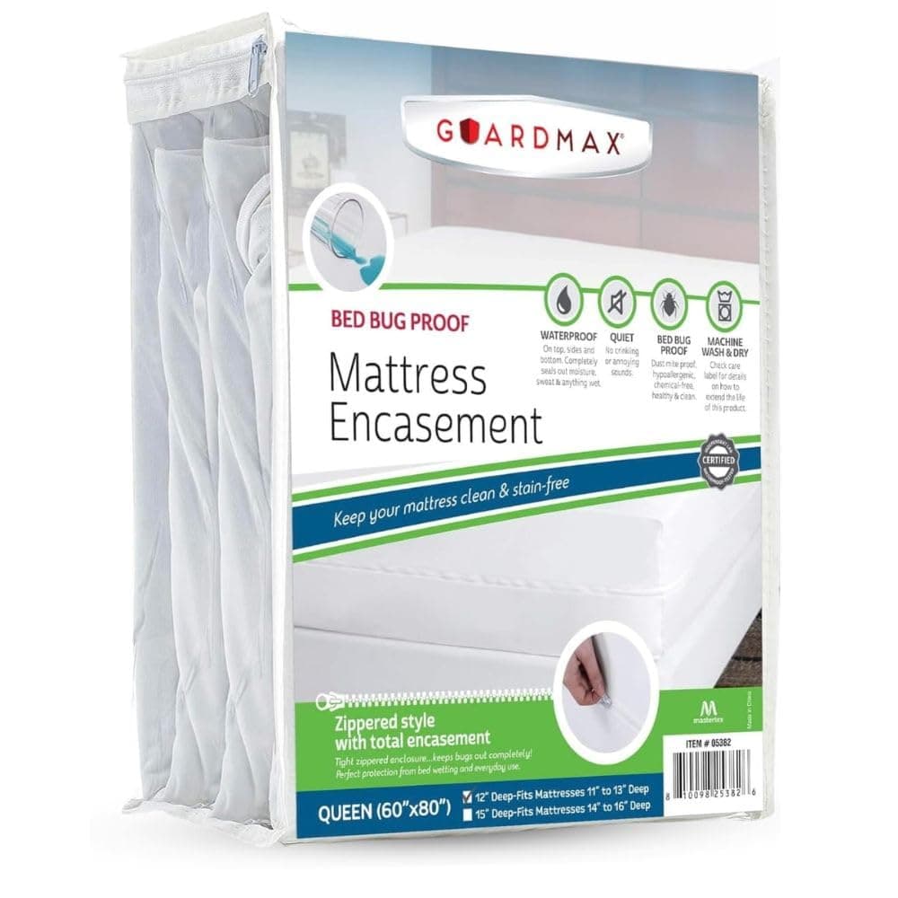 Guardmax Queen Mattress Encasement with Zipper, Waterproof, Bed Bug Proof, and Dust Mite Proof Mattress…