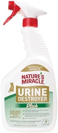 Nature’s Miracle Urine Destroyer Plus for Cats, Enzymatic Formula, Ready-to-Use, 32 oz