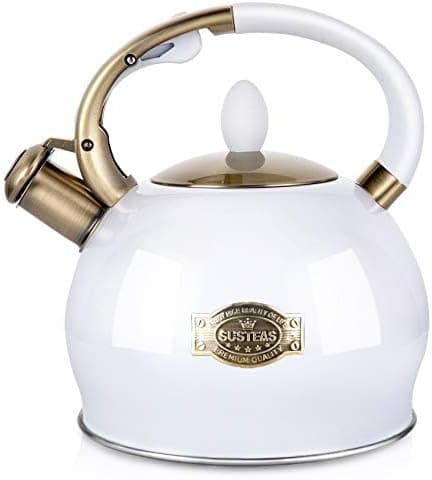 SUSTEAS Stove Top Whistling Tea Kettle - Food Grade Stainless Steel Teakettle Teapot with Cool Touch Ergonomic Handle, With 1…