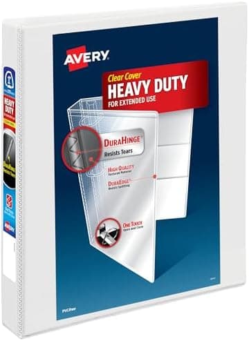 Avery Heavy-Duty View 3 Ring Binder, 1" One Touch EZD Rings…